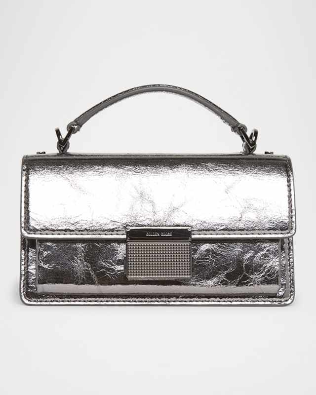 Venezia Small Metallic Leather Crossbody Bag